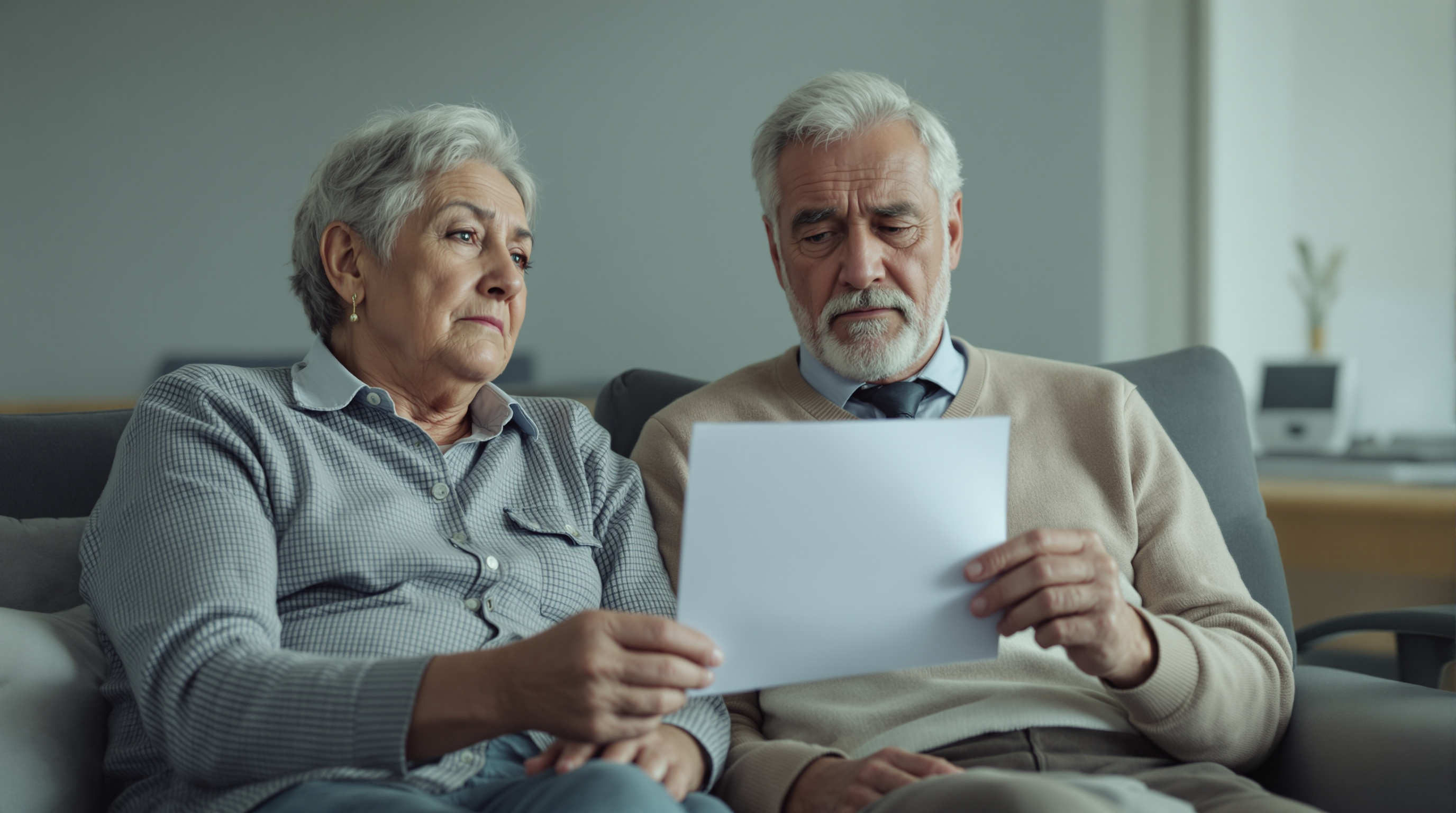 Frustrated patient holding a health insurance denial letter in a waiting room — the waitlist problem Verified China Care solves